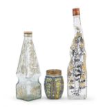 TWO GLASS BOTTLES AND A JAR BY ANTONIO VANGELLI