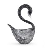 GLASS SWAN SCULPTURE MURANO 80'S