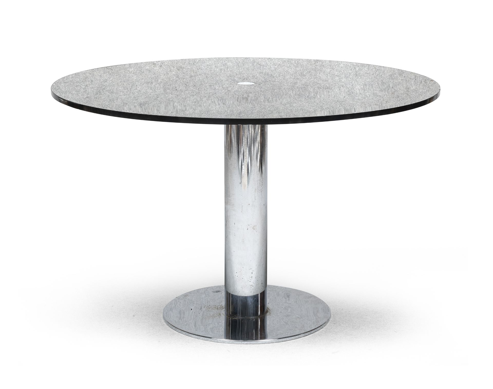 CRYSTAL AND CHROMED METAL TABLE 70'S