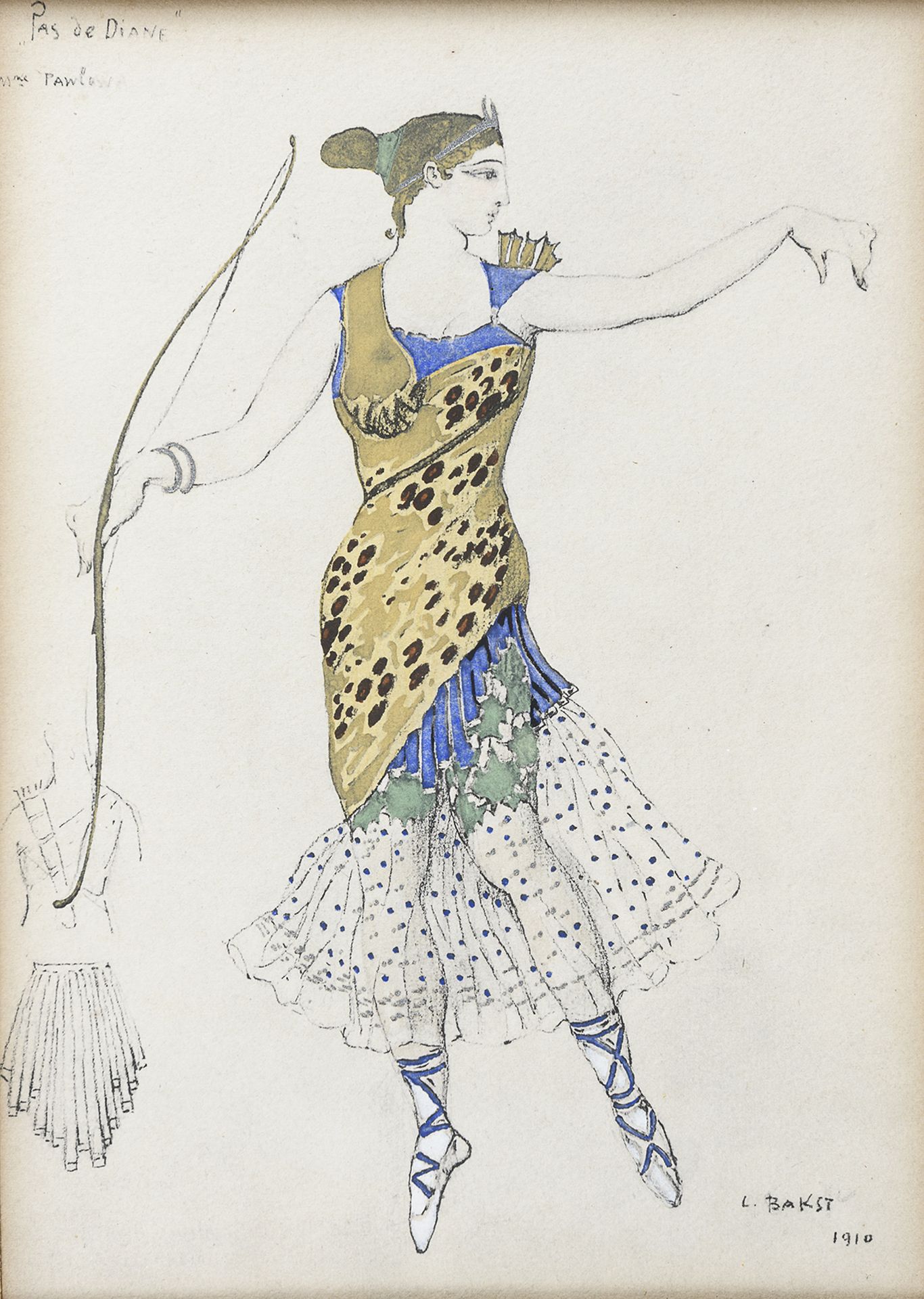 RETOUCHED LITHOGRAPH BY LÉON BAKST D'APRÉS