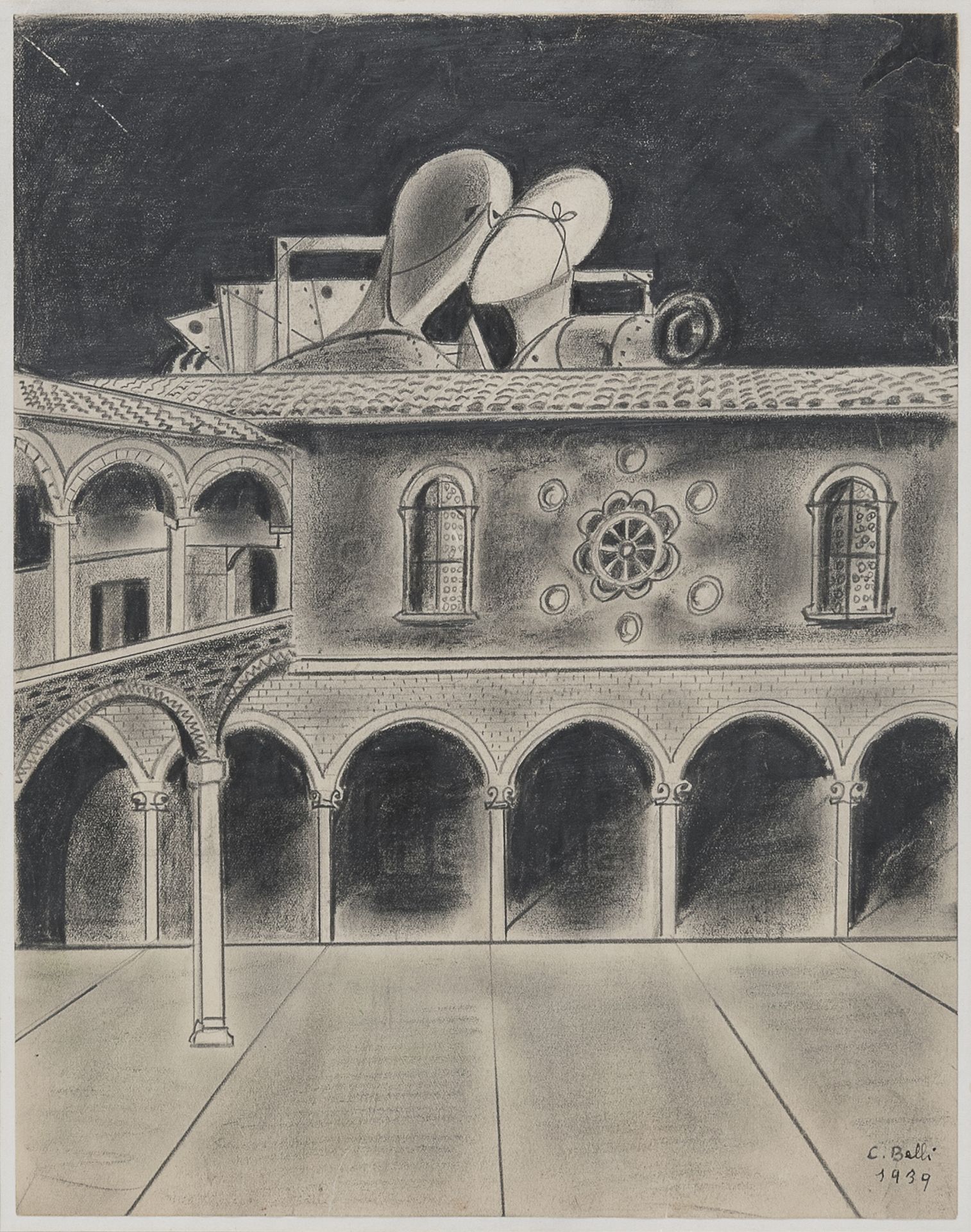 PENCIL DRAWING BY CARLO BELLI 1939