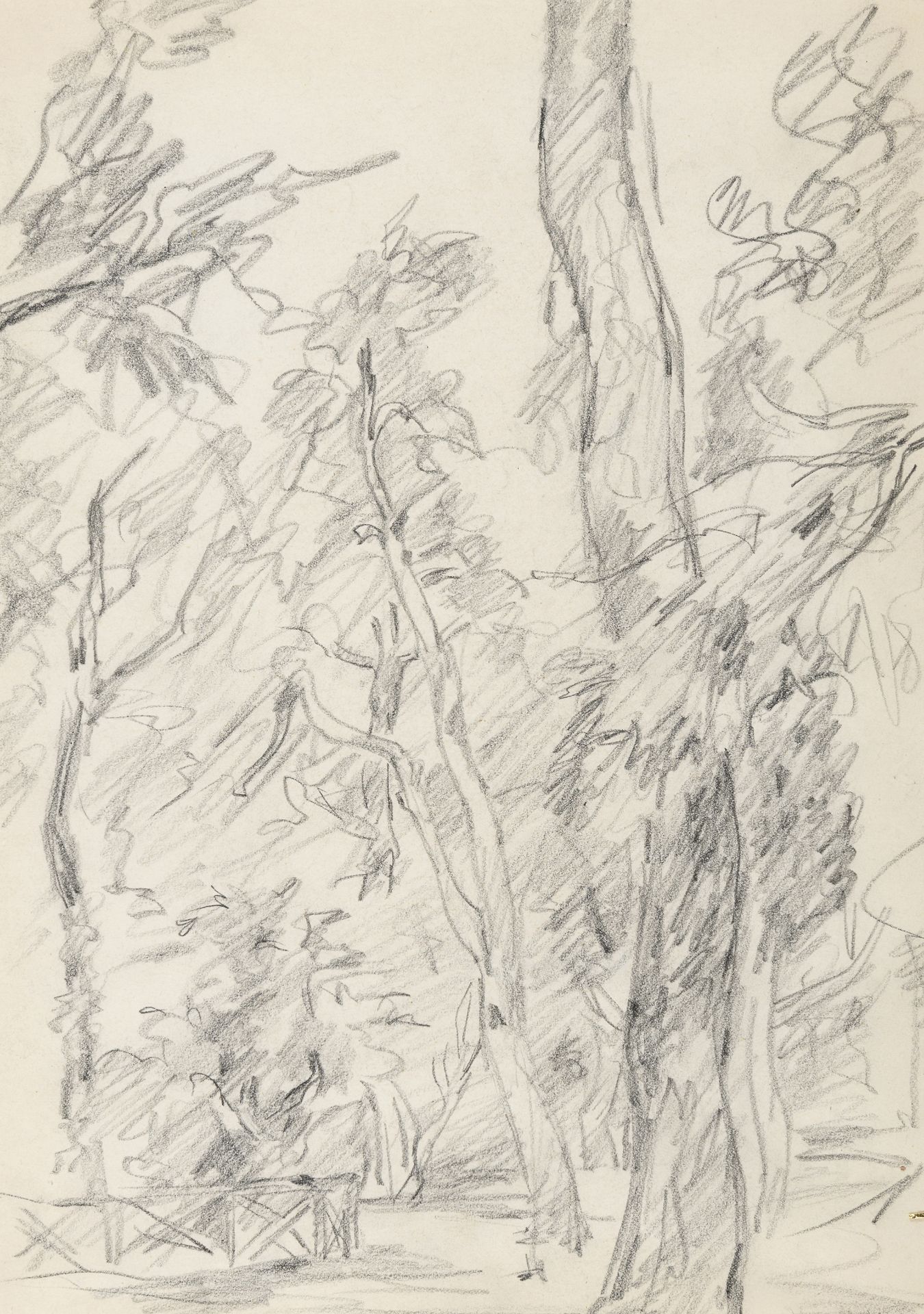 PENCIL LANDSCAPE BY MARCELLO DUDOVICH 1950s