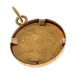 SMALL GOLD PENDANT WITH GEORGE V COIN