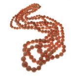 THREE STRAND CORAL NECKLACE