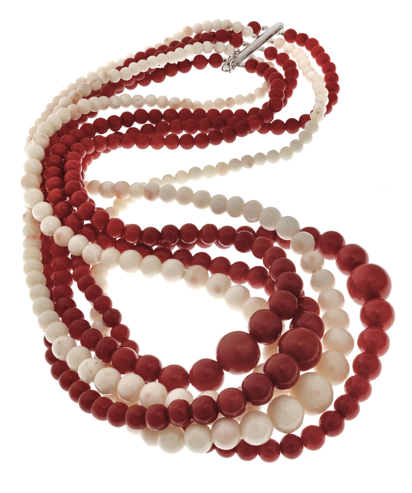 SIX-STRAND CORAL NECKLACE