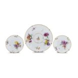 THREE PORCELAIN DISHES MEISSEN LATE 18TH CENTURY