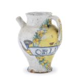 MAJOLICA PITCHER CASTELDURANTE 18TH CENTURY