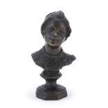 SMALL BRONZE BUST NAPLES 19TH CENTURY