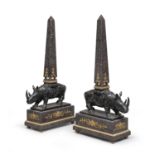PAIR OF MARBLE OBELISKS LATE 18TH EARLY 19TH CENTURY