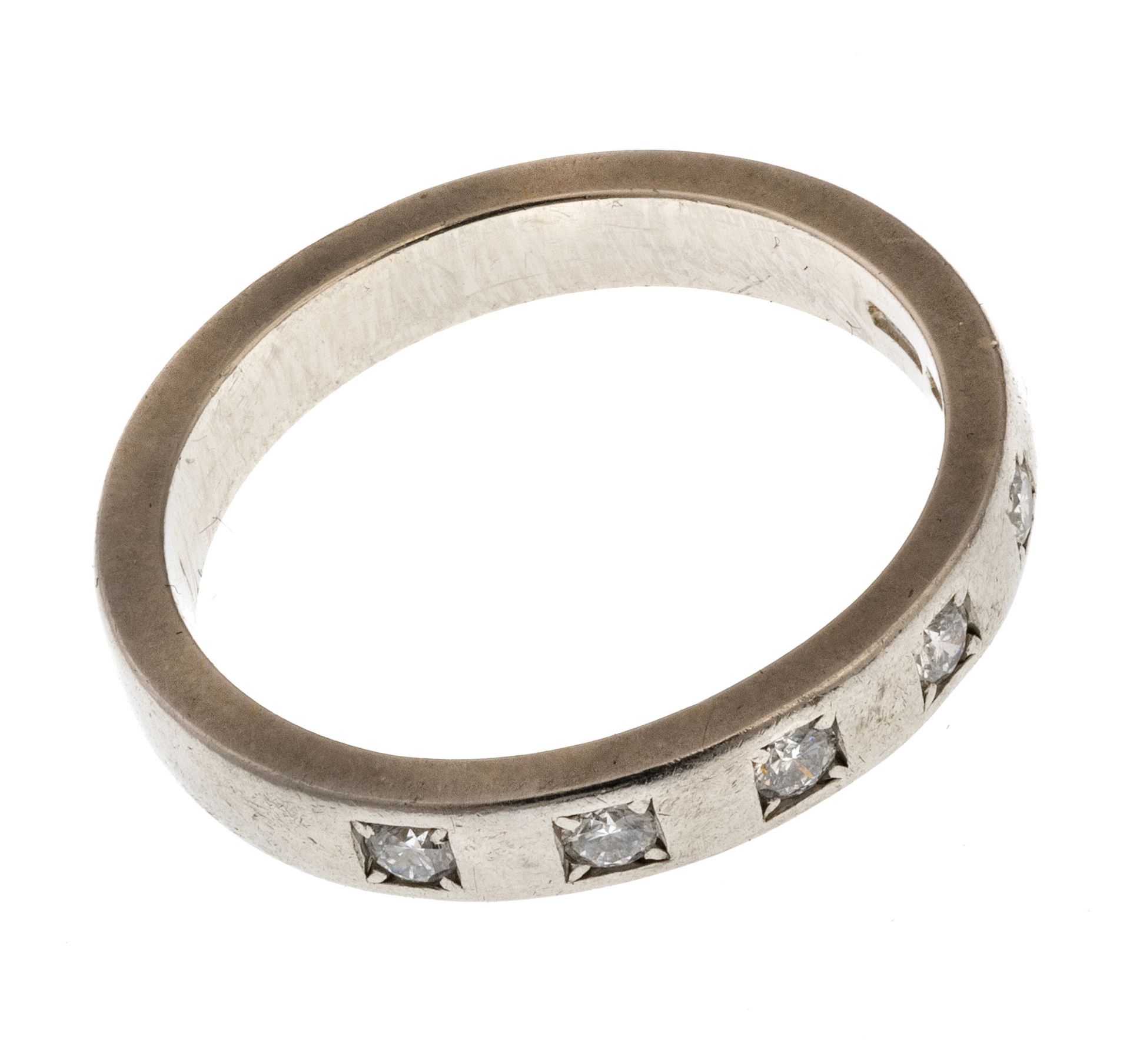 PLATINUM BULGARI RING WITH DIAMONDS