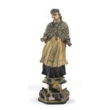 SCULPTURE OF A SAINT SOUTHERN ITALY 18TH CENTURY