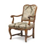 WALNUT ARMCHAIR GENOA 18TH CENTURY