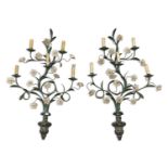 PAIR OF WALL LAMPS IN LACQUERED IRON LATE 19TH CENTURY
