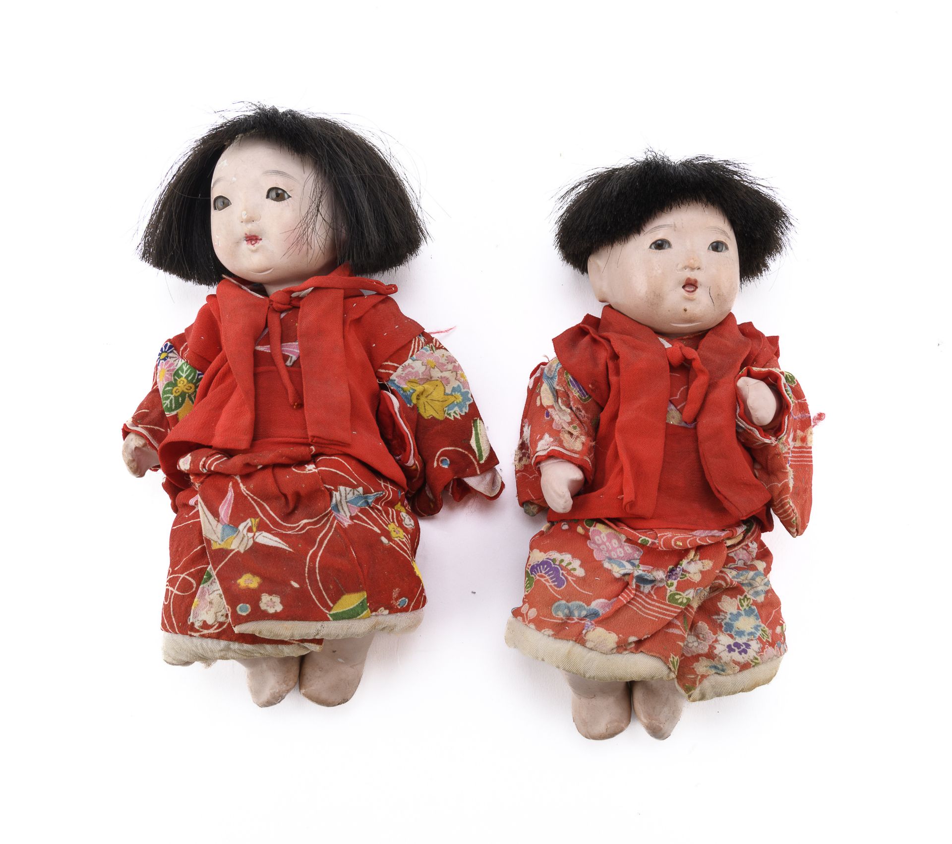 A PAIR OF JAPANESE GOSHO DOLLS MID-20TH CENTURY.