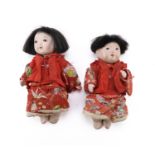 A PAIR OF JAPANESE GOSHO DOLLS MID-20TH CENTURY.