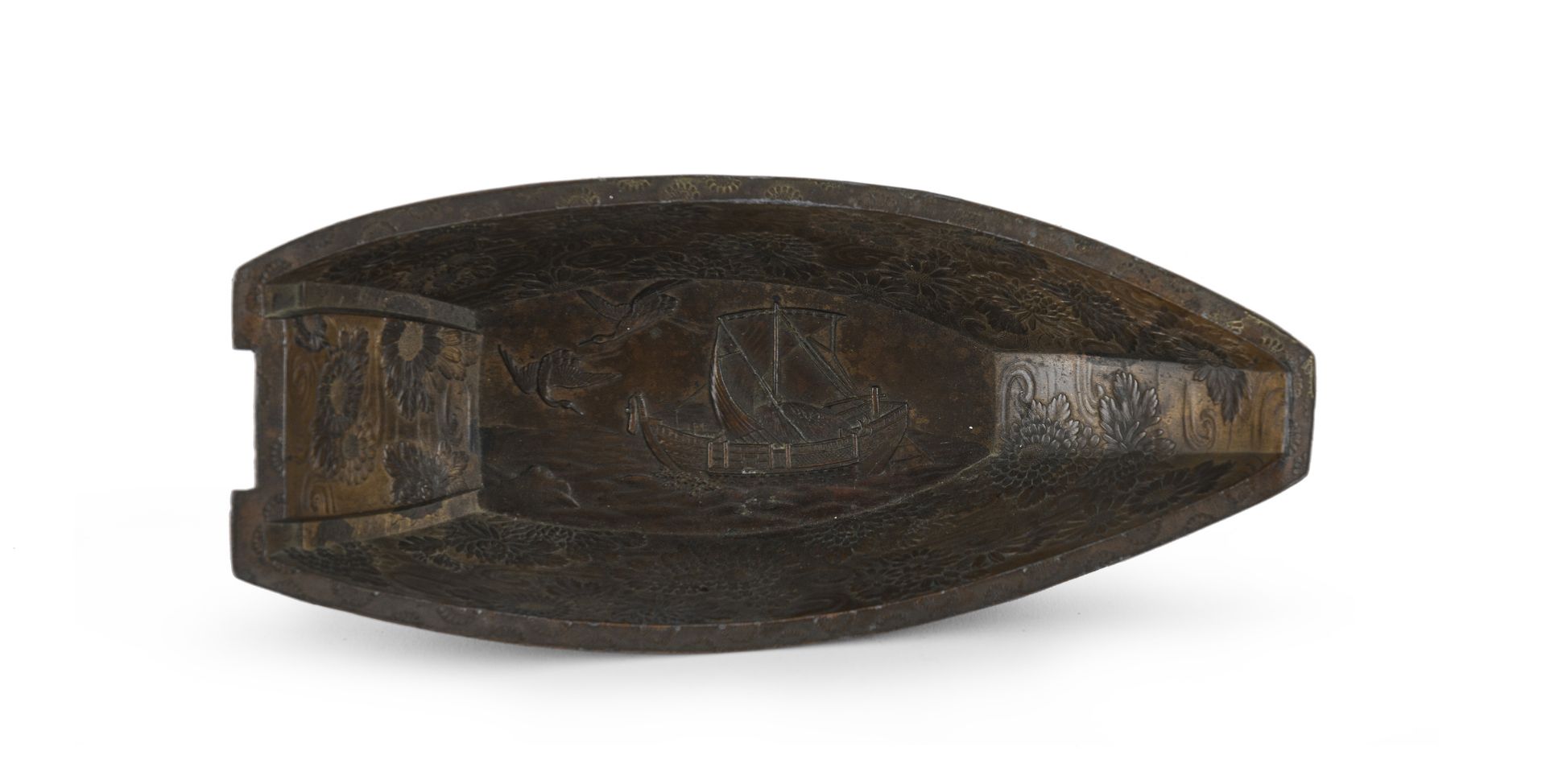 A JAPANESE BRONZE BOWL 20TH CENTURY. - Image 2 of 2