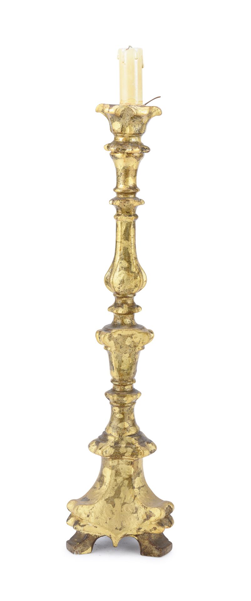 GILTWOOD CANDLESTICK 18TH CENTURY