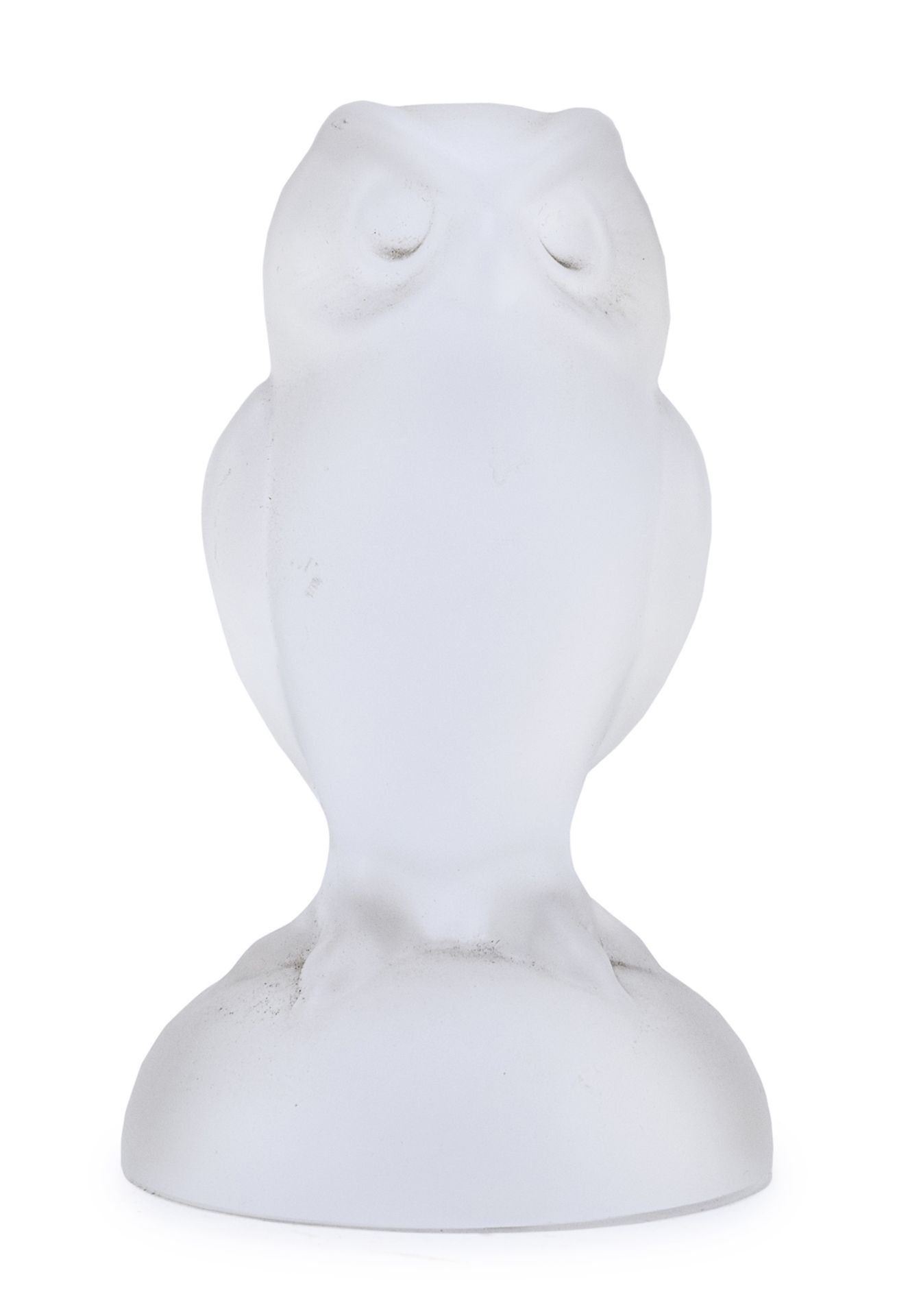 OWL SCULPTURE IN GLASS BRAND SEVRES FRANCE 80'S