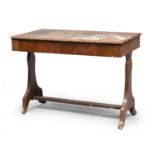 REMAINS OF A MAHOGANY CENTER TABLE 19TH CENTURY