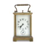BRASS CARRIAGE CLOCK FIRST HALF OF THE 20TH CENTURY