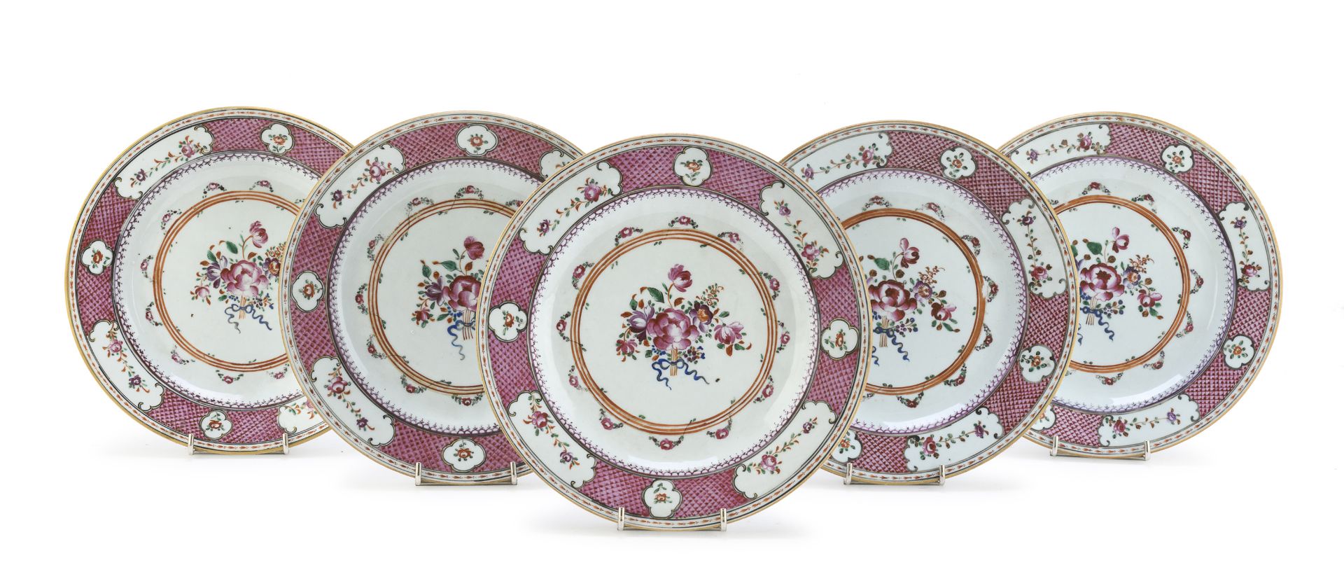 FIVE PORCELAIN DISHES PROBABLY FRANCE EARLY 19TH CENTURY