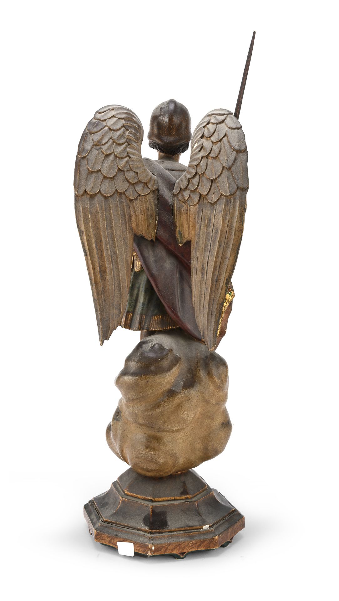 SCULPTURE OF SAINT MICHAEL LATE 18TH EARLY 19TH CENTURY - Image 2 of 2