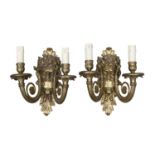 PAIR OF BRONZE WALL LIGHTS END OF THE 19TH CENTURY