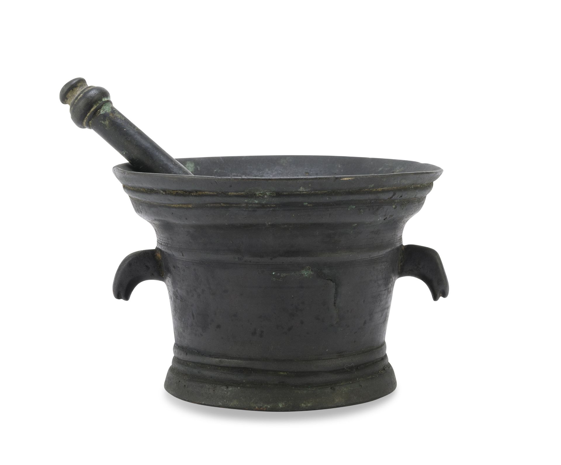 BRONZE MORTAR AND PESTLE 17TH CENTURY