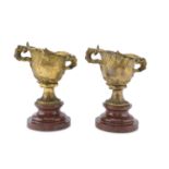PAIR OF BRONZE VASES PROBABLY FRANCE EARLY 19TH CENTURY