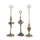 THREE OIL LAMPS 19TH CENTURY