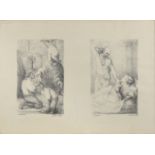 PAIR OF LITHOGRAPHS IN ONE SHEET BY DOMENICO PURIFICATO