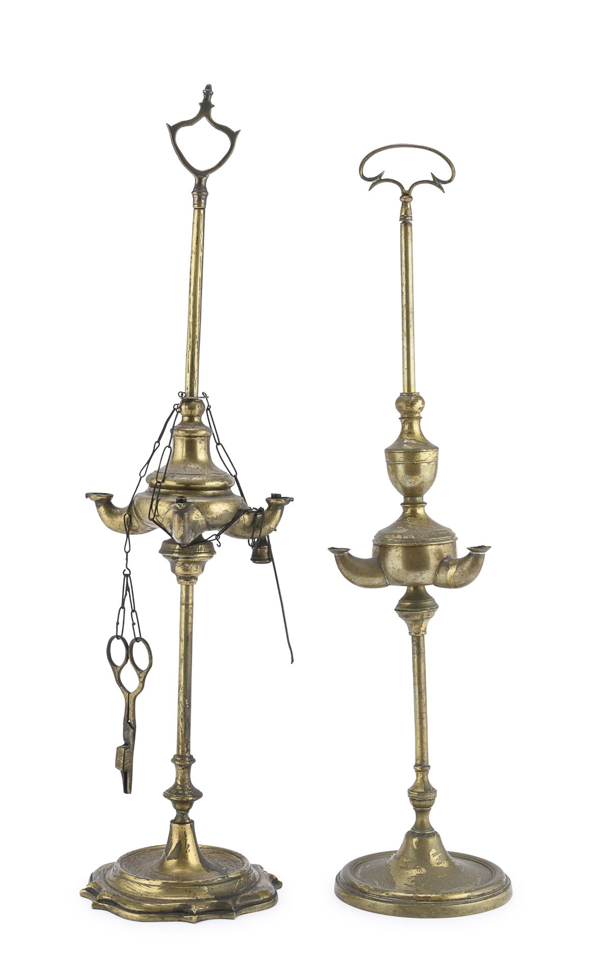 TWO OIL LAMPS 19TH CENTURY