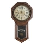 WALL REGULATOR CLOCK UNITED STATES LATE 19TH CENTURY