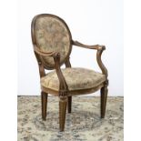 WALNUT ARMCHAIR LOMBARDY 18TH CENTURY