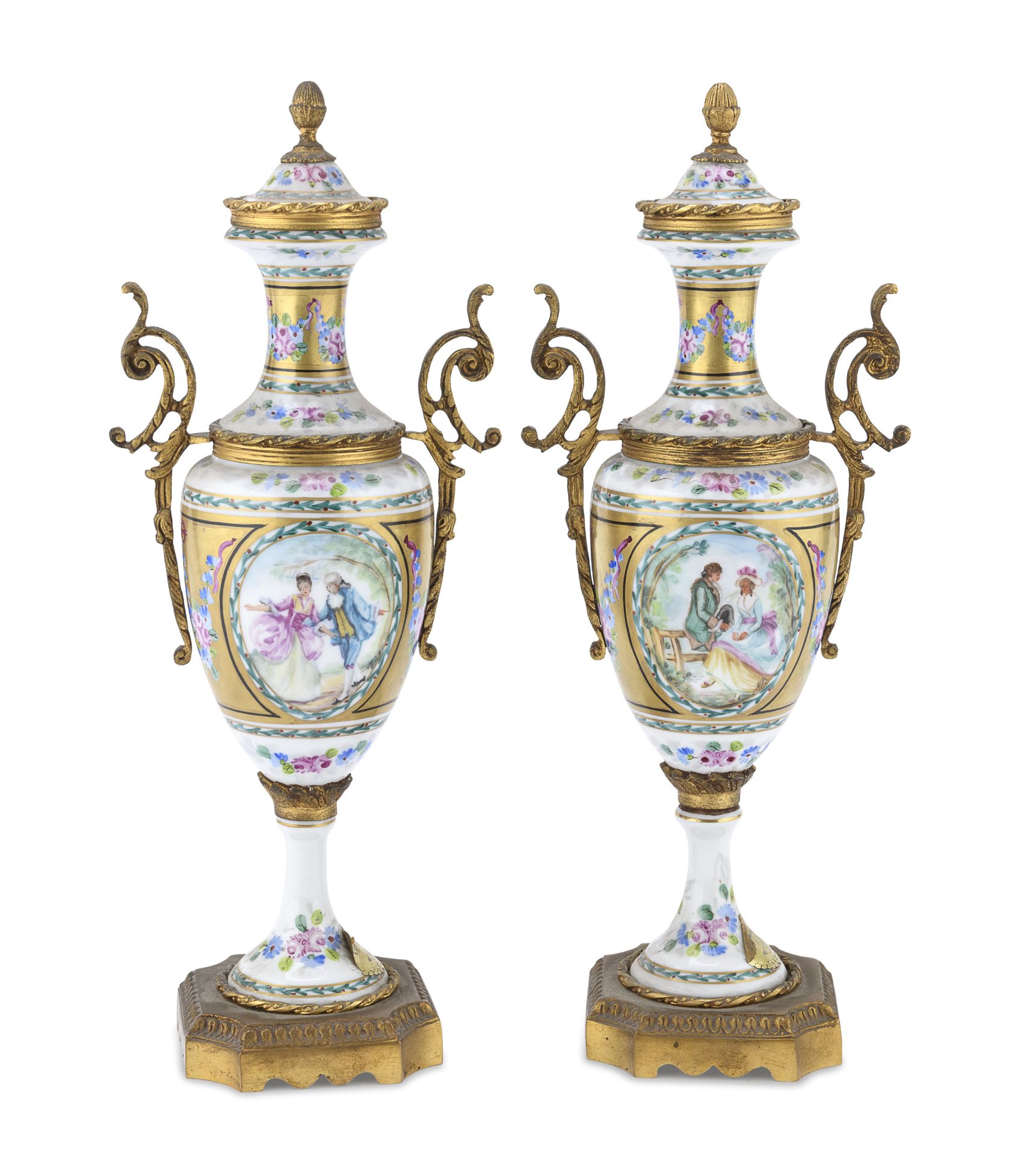 PAIR OF PORCELAIN VASES FRANCE EARLY 20TH CENTURY