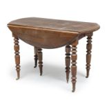 WALNUT DROP LEAF TABLE 19TH CENTURY