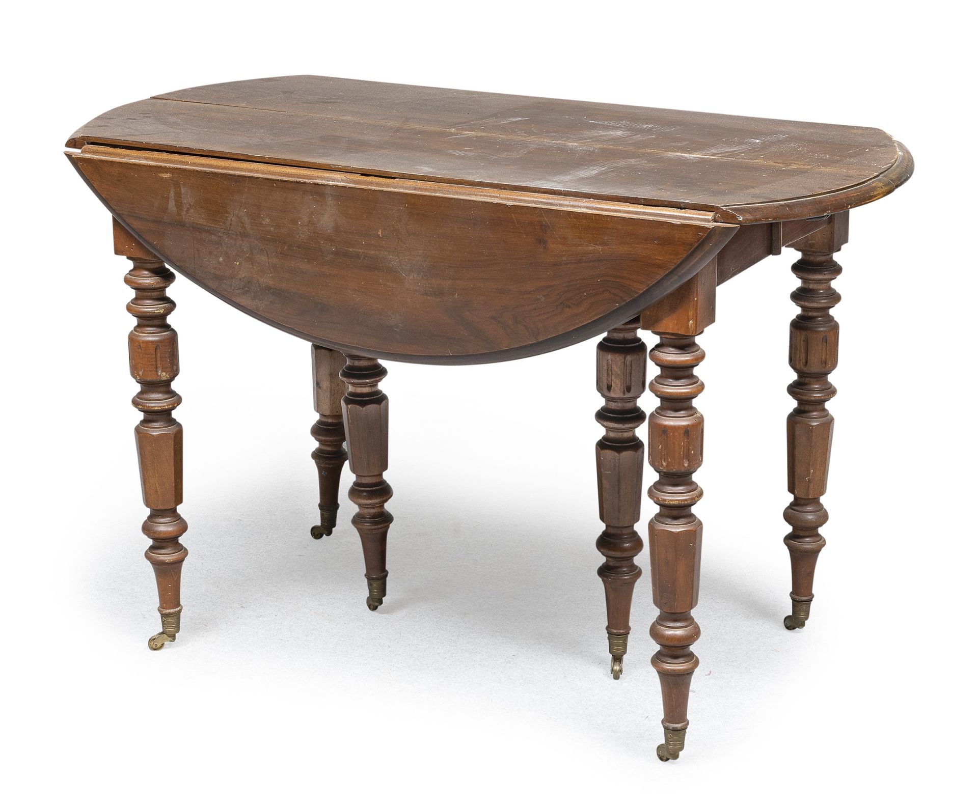 WALNUT DROP LEAF TABLE 19TH CENTURY