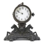 BRONZE TABLE CLOCK 19TH CENTURY