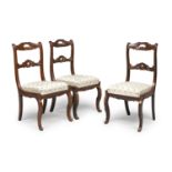 THREE MAHOGANY CHAIRS 19TH CENTURY