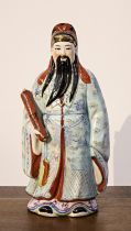 CERAMIC FIGURE OF DIGNITARY CHINA 20TH CENTURY