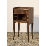 WALNUT BEDSIDE TABLE EARLY 20TH CENTURY