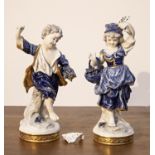 PAIR OF PORCELAIN SCULPTURES AUGUSTUS REX 20TH CENTURY