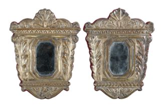 PAIR OF SMALL MIRRORS LATE 18TH CENTURY