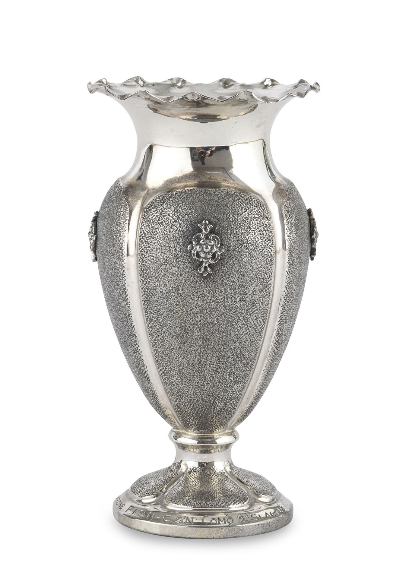 SMALL SILVER VASE ITALY 1950 ca.