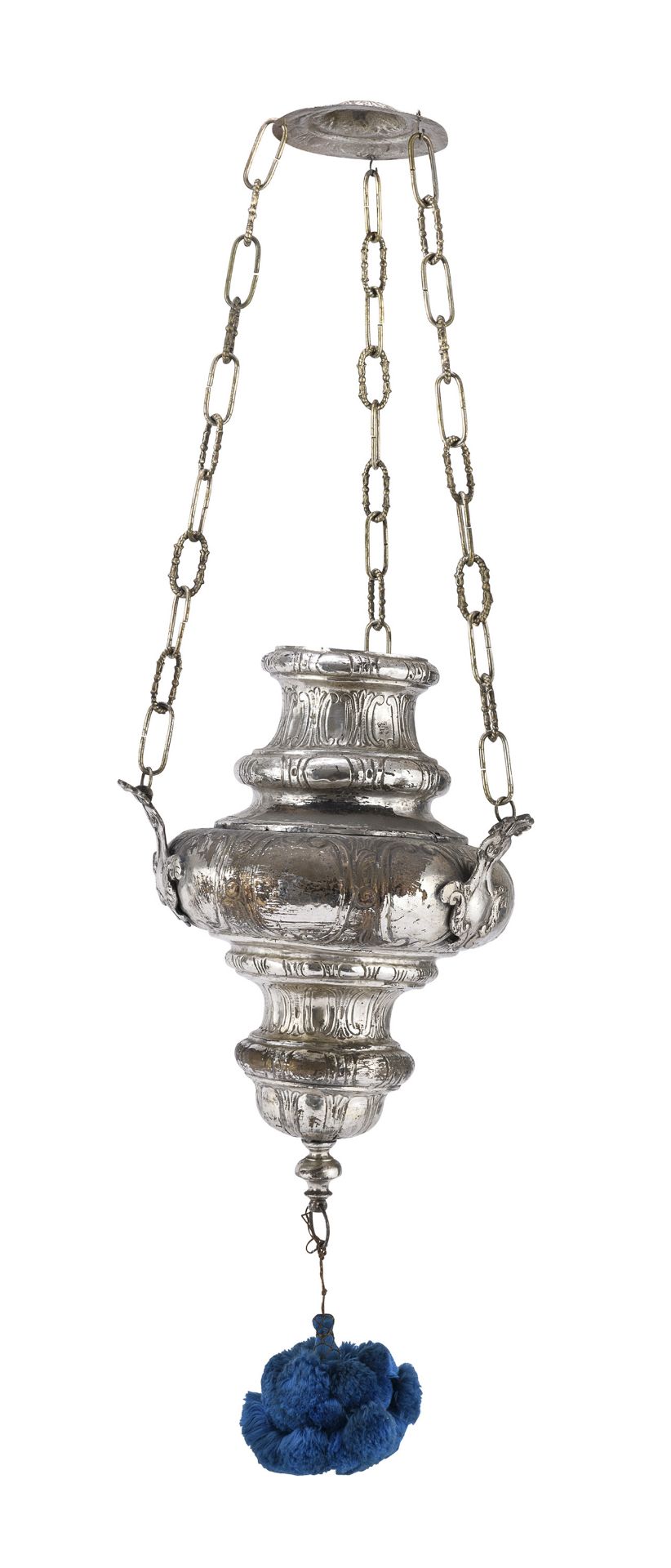 SILVER-PLATED HANGING CENSER 18TH CENTURY