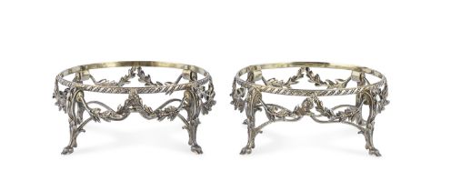 PAIR OF SILVER BASES ODIOT SECOND HALF 19TH CENTURY