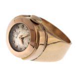 GOLD FANTASY RING WITH OMEGA WATCH