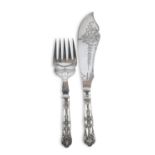 TWO SILVER-PLATED PIECES OF SERVING CUTLERY ENGLAND EARLY 20TH CENTURY