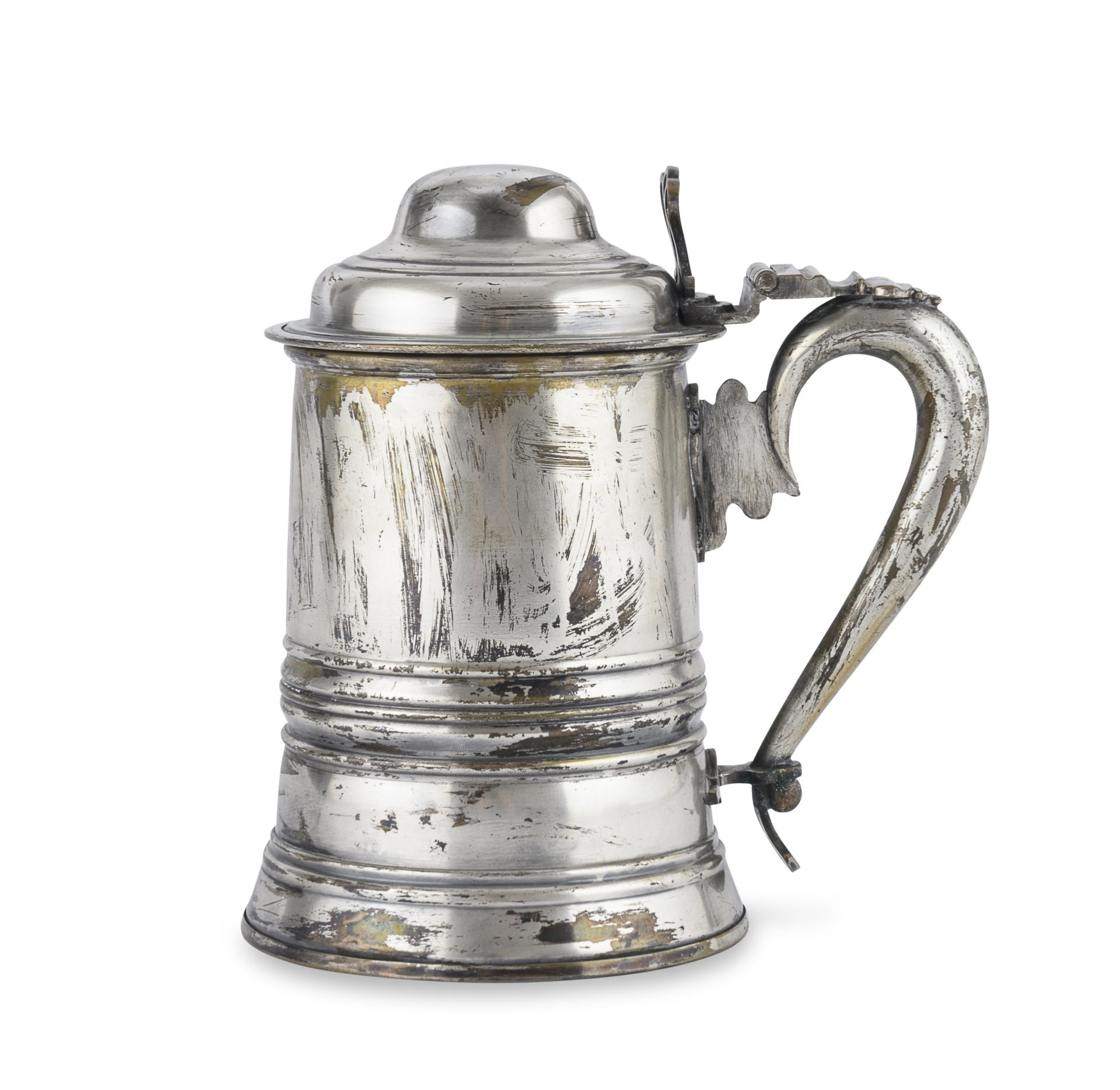 SILVER-PLATED TANKARD MILAN LATE 20TH CENTURY