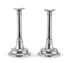 PAIR OF SILVER CANDLESTICKS NAPLES LATE 18TH CENTURY